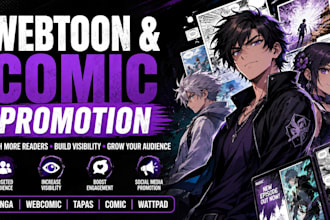 promote webtoon manga, comic, and webcomic to grow your organic audience