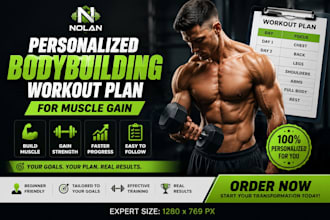 create a personalized bodybuilding workout plan for muscle gain