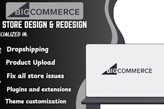 design build and setup a professional bigcommerce store website