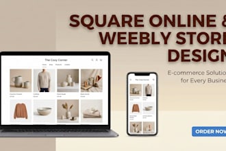 design or redesign a square online store, square website or square online