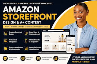 design amazon storefront brand store and a content for your brand