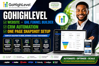 gohighlevel website ghl funnel builder crm automation one page snapshot setup