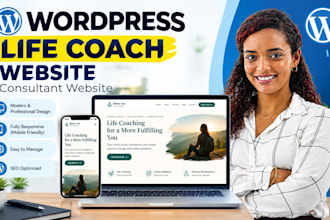 design responsive wordpress life coaching website consultant website
