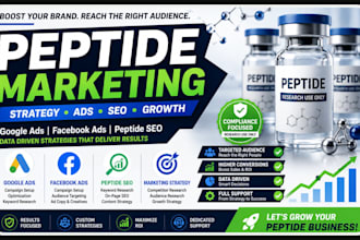 do peptide marketing, google ads, facebook ads and peptide SEO