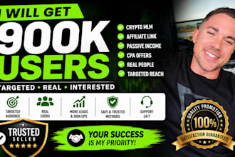 get 900k users interested in crypto mlm, affiliate, passive income, cpa offer