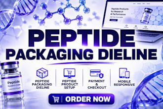 create peptide box dieline template product packaging supplement box fefco