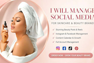 manage social media posts, SMM for skincare and beauty brands