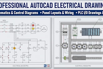 draft electrical schematics, sld and panel layouts in autocad electrical