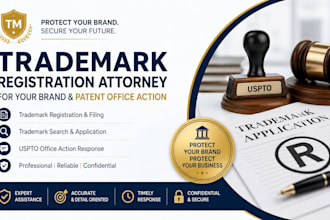 us trademark registration attorney for your brand, patent office action