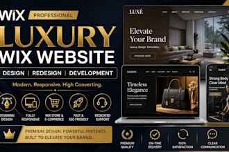 build luxury wix website, redesign luxury wix website, wix website design