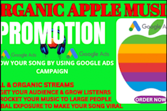 promote apple music, itunes music, apple music playlist, amazon music, tidal