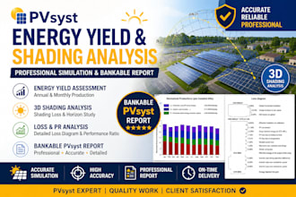 do pvsyst energy yield, shading analysis and bankable solar report