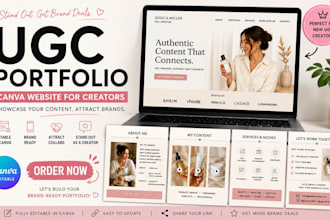 create a canva ugc portfolio website for creators