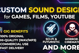 do high quality sound effects for games, movies, and youtube