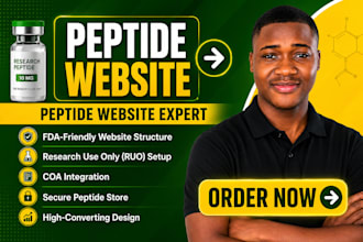 build fda compliant peptide website peptide wordpress website peptide store