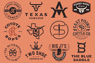 do vintage cattle brand, western, ranch logo creation