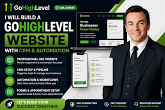 build a gohighlevel website with CRM and automation expert