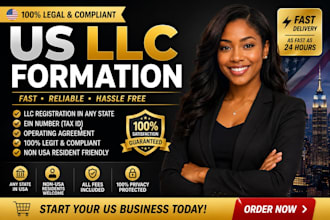 do US llc registration, llc formation and ein for US and non US