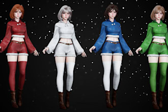 make a 3d vtuber, anime avatar, humanoid or vrchat character
