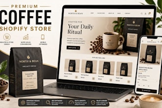 design coffee shopify store coffee website private label coffee brand