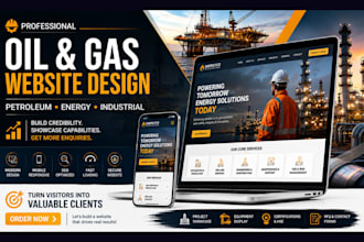 design oil and gas website for petroleum, energy and industrial companies