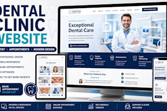 design a dental clinic website, dentist website, dental practice website