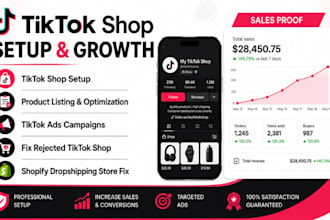 do tiktok shop setup, product listing, run tiktok ads, fix rejected listing