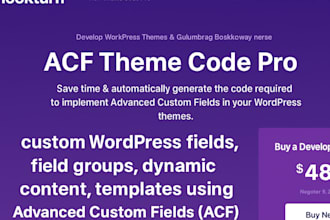 build custom wordpress fields and templates using acf