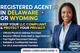 be your registered agent in delaware or wyoming for llc compliance