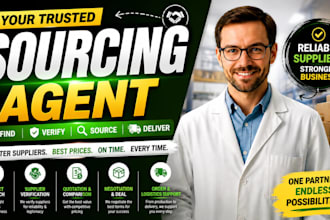 be your sourcing agent, supplier sourcing, procurement agent, product supplier