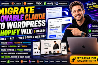 migrate lovable claude to wordpress shopify wix base44 vibe coding website fix