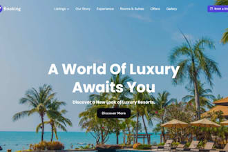 design wix luxury vacation rental website airbnb property booking website