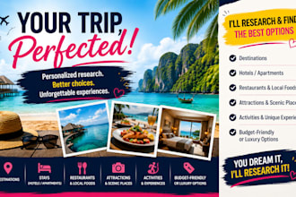 research the best destinations, hotels, restaurants and activities for you