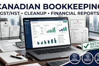 do canadian bookkeeping, gst hst reconciliation and financial reports
