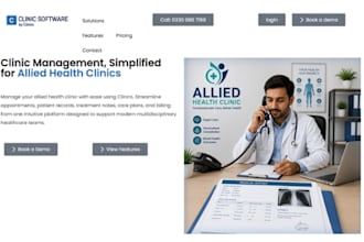design wix allied health clinic website therapy clinic wellness clinic website