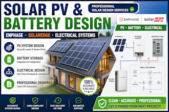 design enphase solaredge pv battery storage and electrical systems
