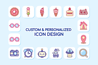 design custom icons for your website, app or social media