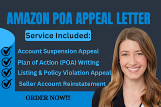 write amazon poa for amazon account reinstatement and amazon suspension