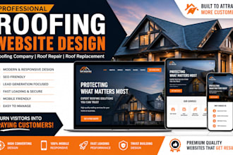 build roofing website roof repair website construction roofer contractor website
