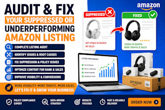 audit and fix your suppressed or underperforming amazon listing