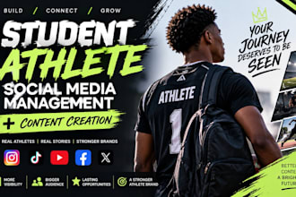 manage social media and create content for student athletes and sports teams