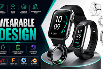 smartwatch housing, fitness tracker enclosure, smart ring industrial design
