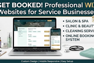 design wix booking website for salon,spa,clinic,beauty business,cleaning service