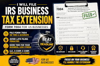 file irs business tax extension form 7004 for US businesses