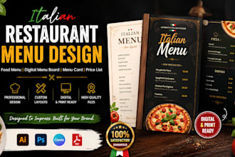 do italian restaurant menu design, digital food menu board, menu card price list