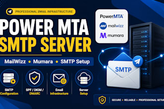 setup powermta smpt server, bulk mail, cold email with mailwizz or mumara