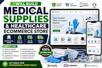 build medical supplies consumables and healthcare ecommerce store