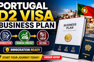 create immigration business plan for portugal d2 visa financial forecast