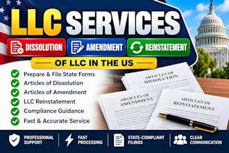 do dissolution, amendment, reinstatement of llc in US