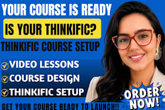 build thinkific course website and video lessons designed for student engagement
